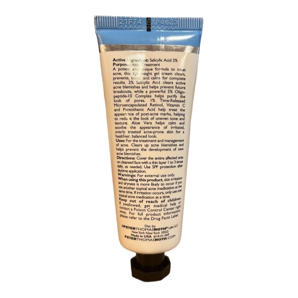 ⚫️ Peter Thomas Roth Goodbye Acne Complete Acne Treatment Gel New 1.7 Full-Size - Picture 8 of 9